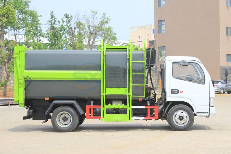 藍牌7.5方東風多利卡壓縮式掛桶垃圾車