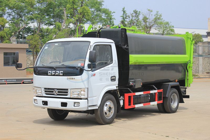 藍牌7.5方東風多利卡壓縮式掛桶垃圾車