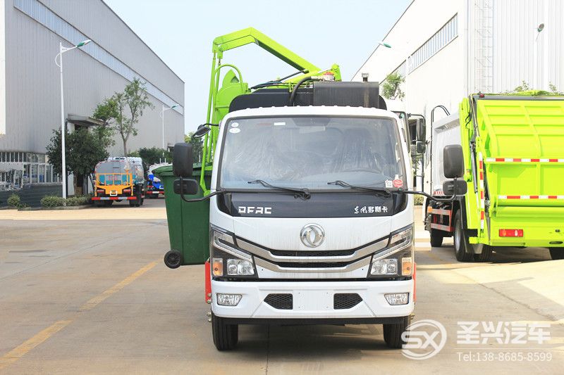 國六-東風多利卡側裝壓縮式垃圾轉運車