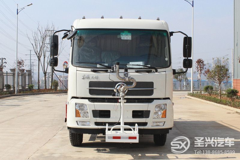 東風天錦12方環衛灑水車-自動水炮