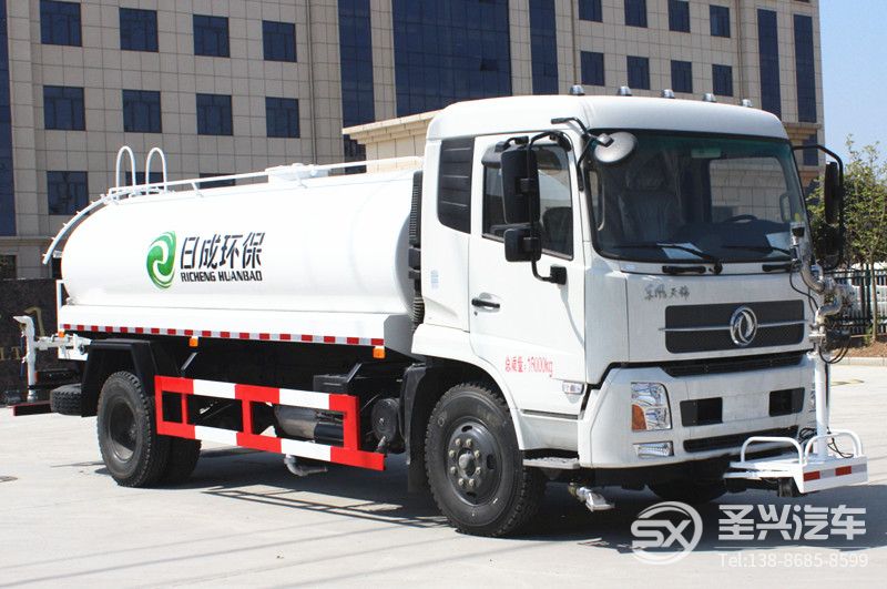 東風天錦12方環(huán)衛(wèi)灑水車-自動水炮