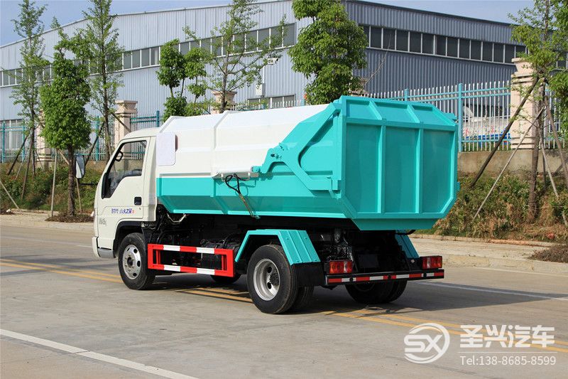福田時代4方側裝掛桶垃圾轉運車