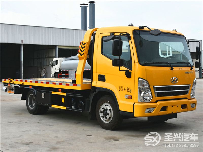 現代盛圖一拖二藍牌清障車
