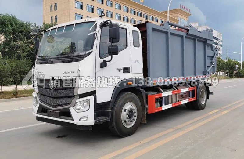 國六北汽福田歐馬可無泄漏壓縮式垃圾車