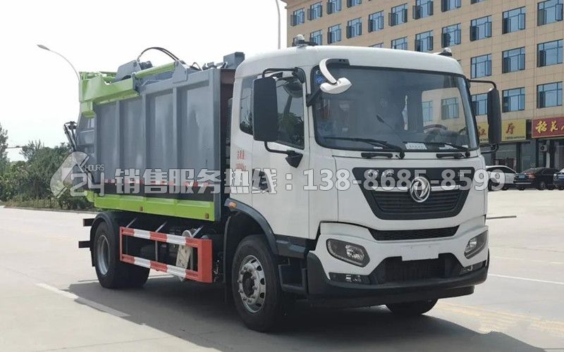 國六東風天錦后翻桶無泄漏壓縮式垃圾車