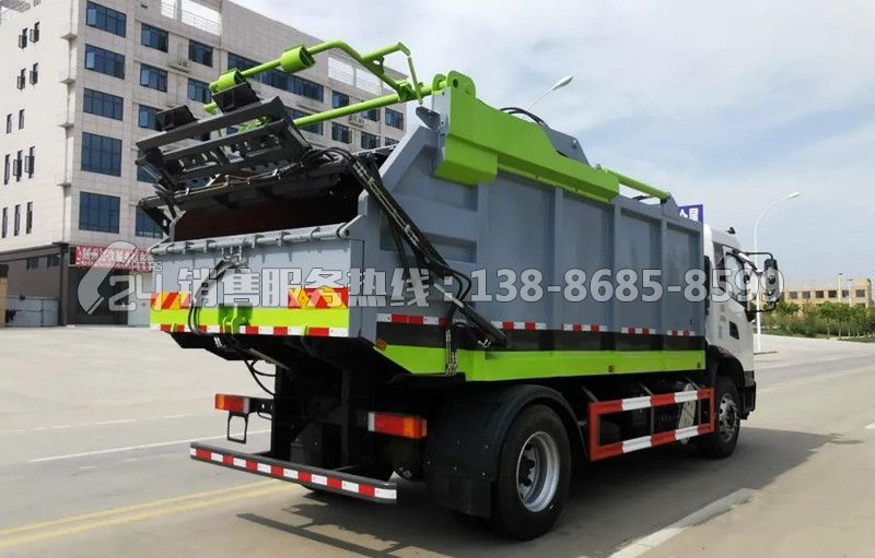 國六東風天錦后翻桶無泄漏壓縮式垃圾車