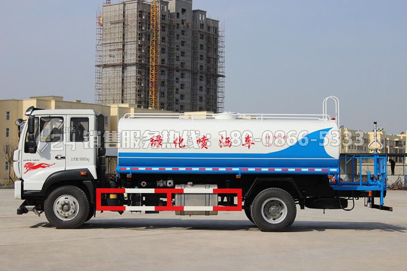 重汽斯太爾后單橋灑水車14立方