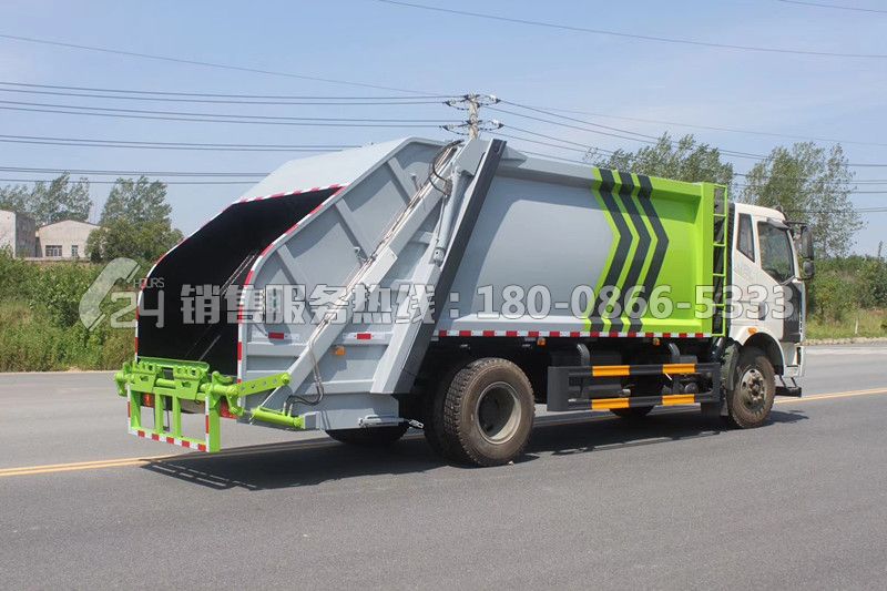 國六-解放J6L后裝14方壓縮式垃圾車