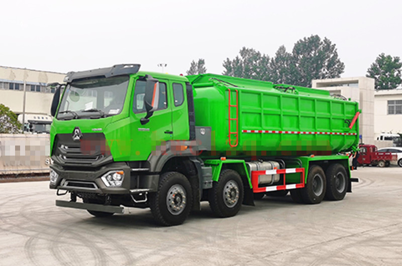 重汽豪翰前四后八25方廂式污泥運輸車