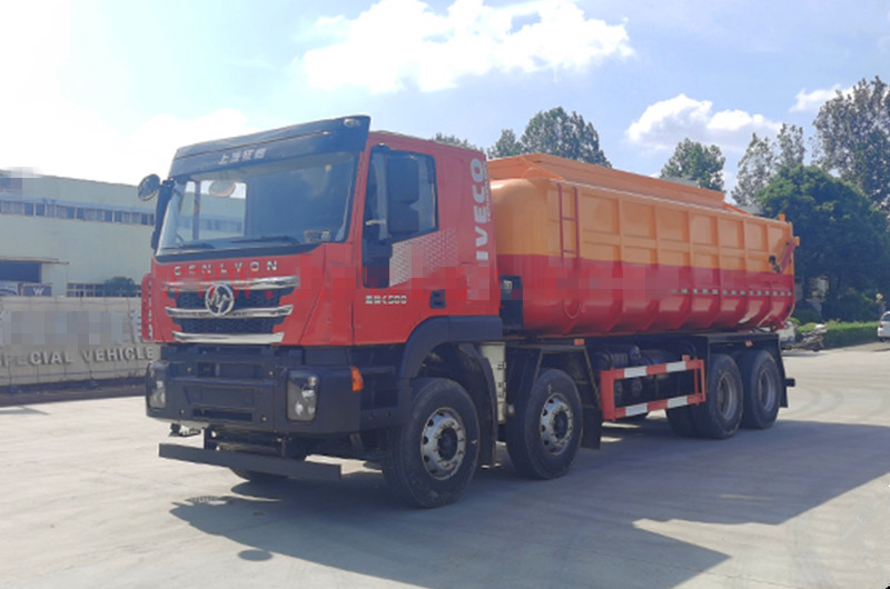 上汽紅巖25方廂式污泥運輸車