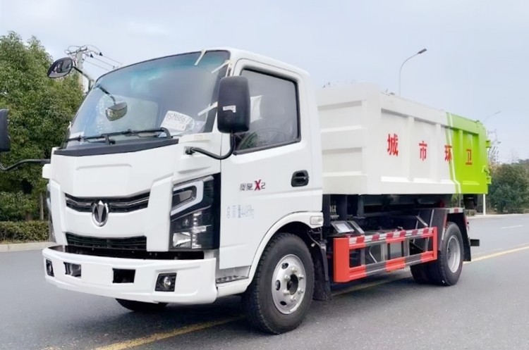 奧馳X2藍牌(地庫)勾臂垃圾車 7方建筑垃圾箱